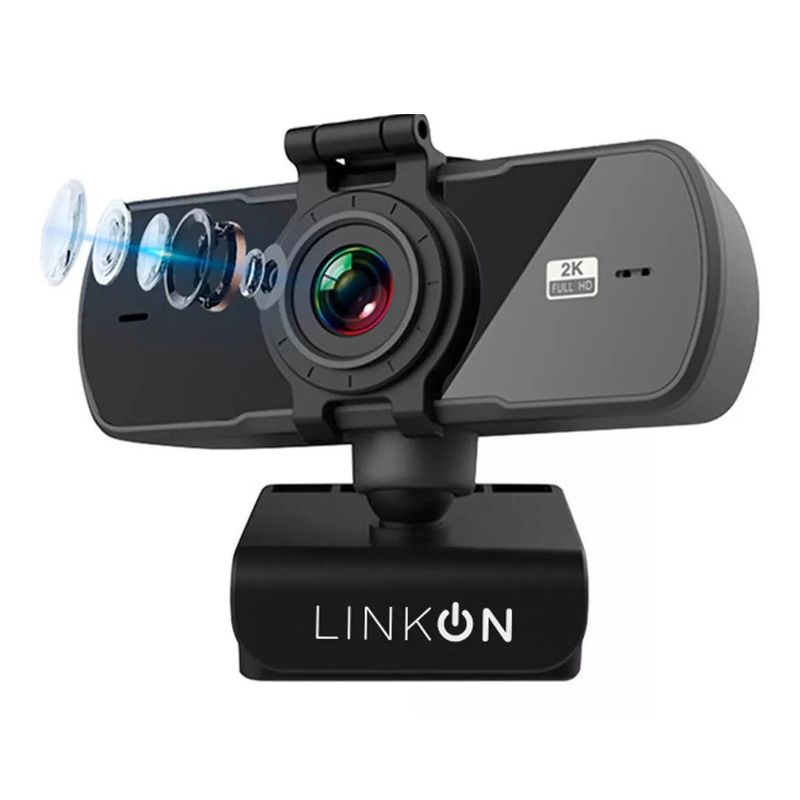 GENERICO - Webcam Camara Web Linkon Usb Microfono Tripode Cubre Lente