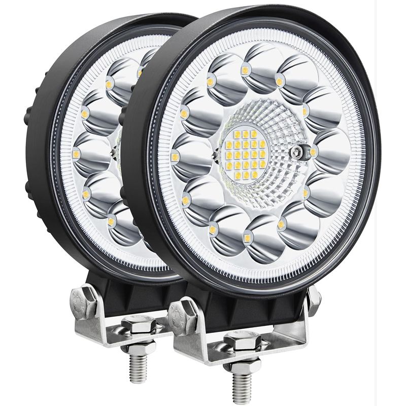 GENERICO - Exploradoras Luces Led Par 4x4 Redonda 14000lm