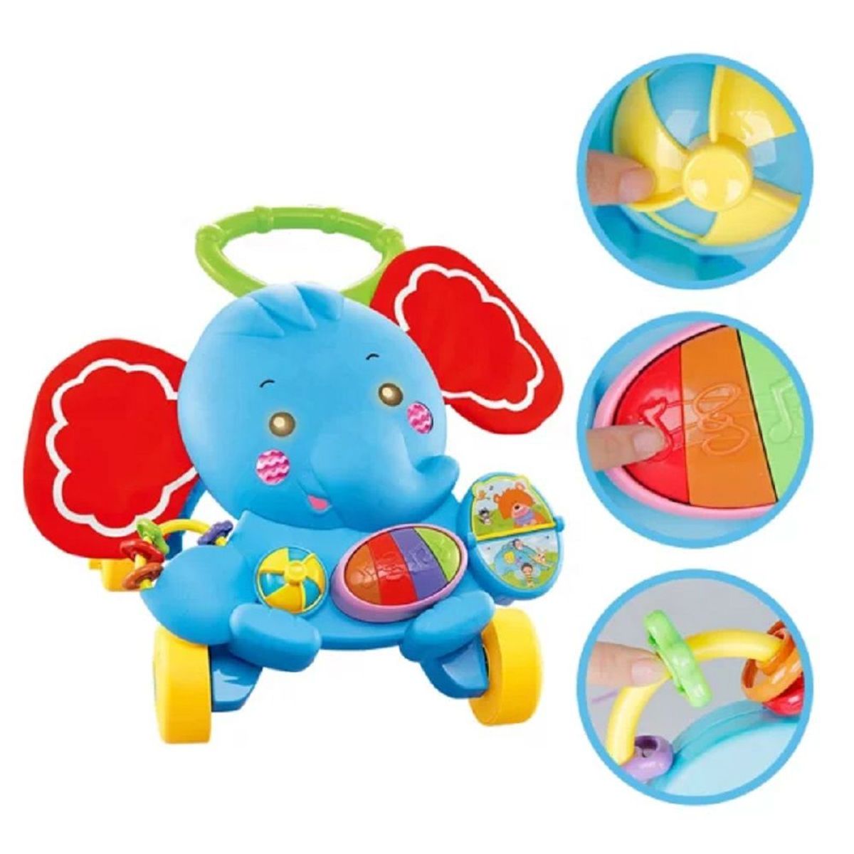 GENERICO - Caminador Para Bebe Tipo Andadera Musical Unisex ELEFANTE