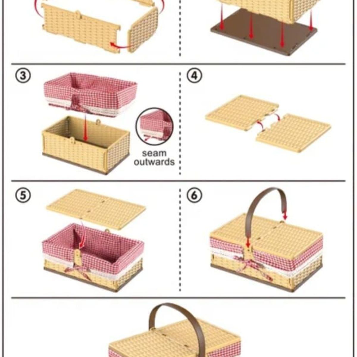 GENERICO - Comida de Juguete - Cesta de Picnic de 103 Piezas Para Niños