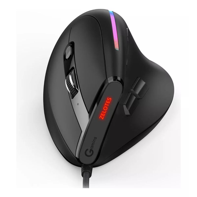 GENERICO - Mouse Gamer Zelotes Programable Vertical Ergonomico
