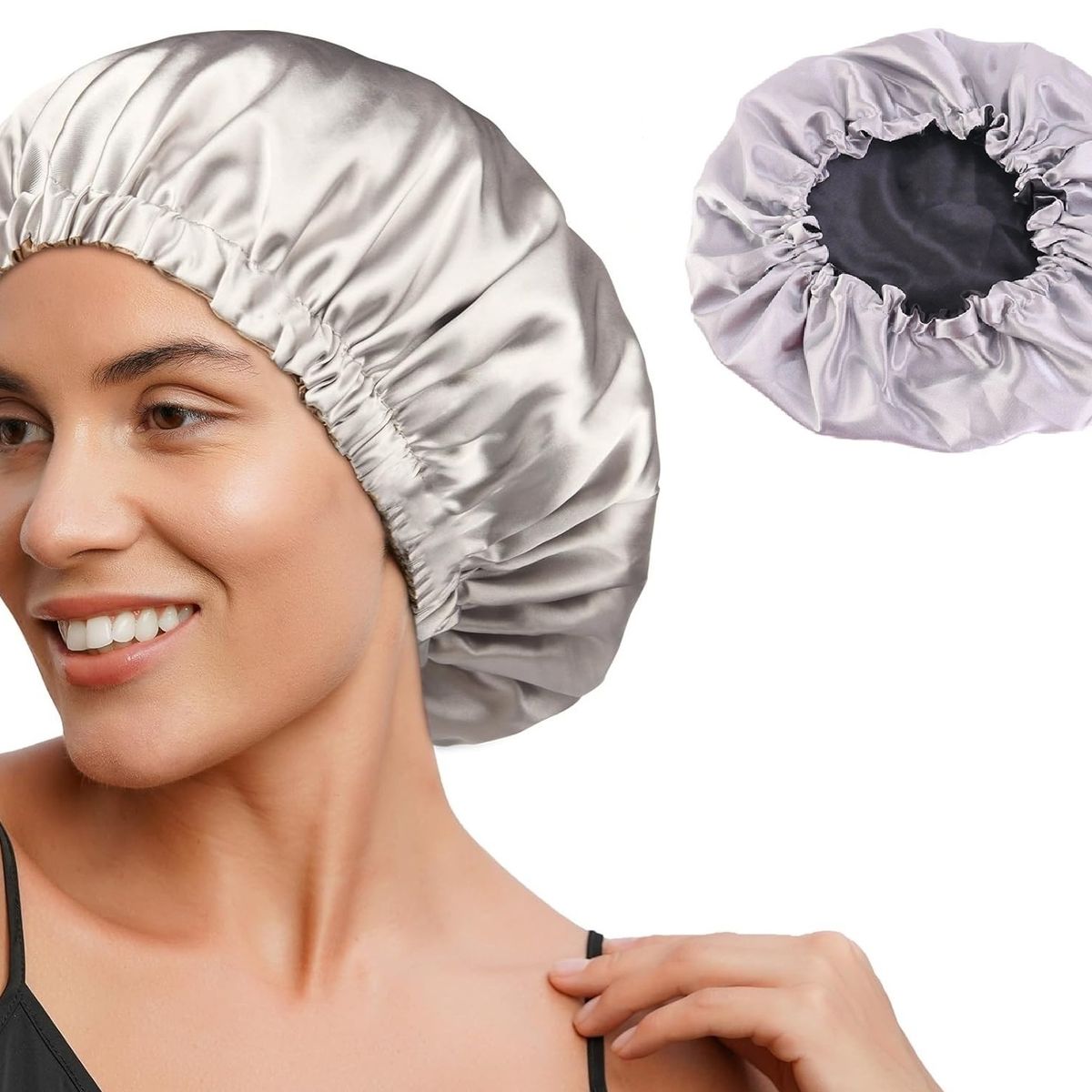 GENERICO - Gorro En Satin Ajustable Anti Frizz Profesional