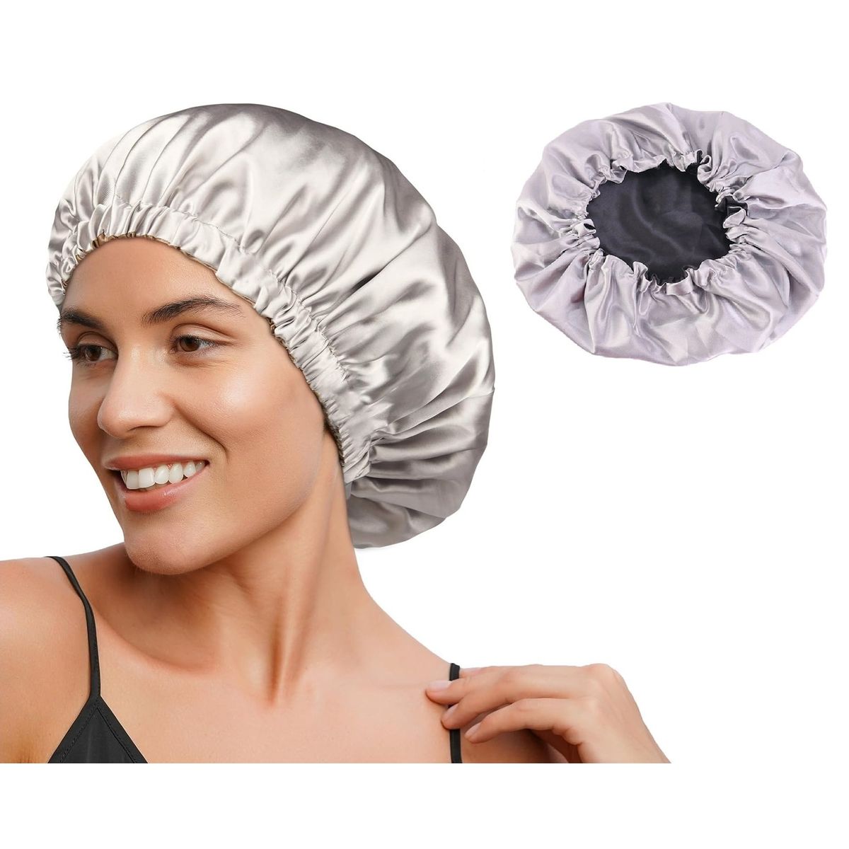 GENERICO - Gorro En Satin Ajustable Anti Frizz Profesional