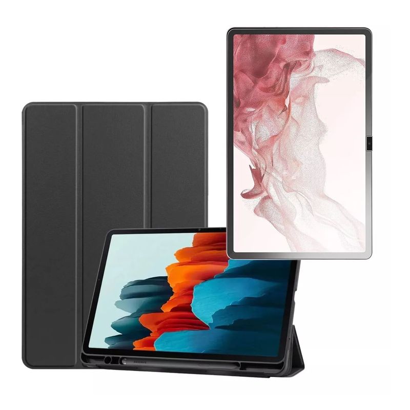 GENERICO - Forro Smart Case Para Samsung Tab S9 Espacio Lápiz+  Vidrio