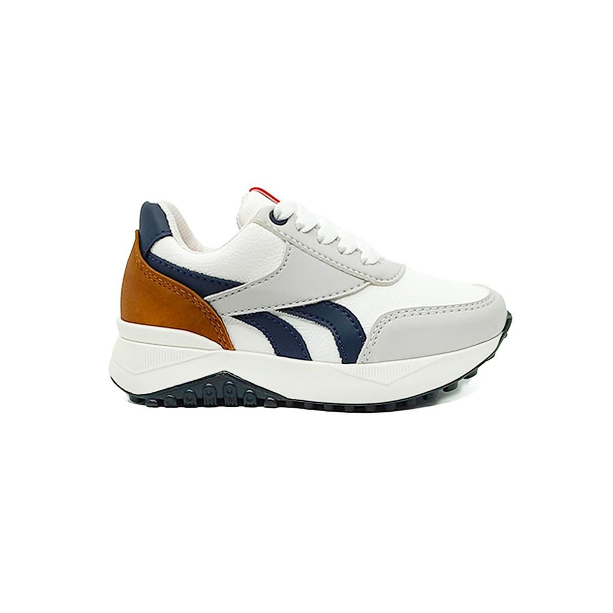 PAPOS - Tenis Niños Magnific Blanco y Gris - Crema