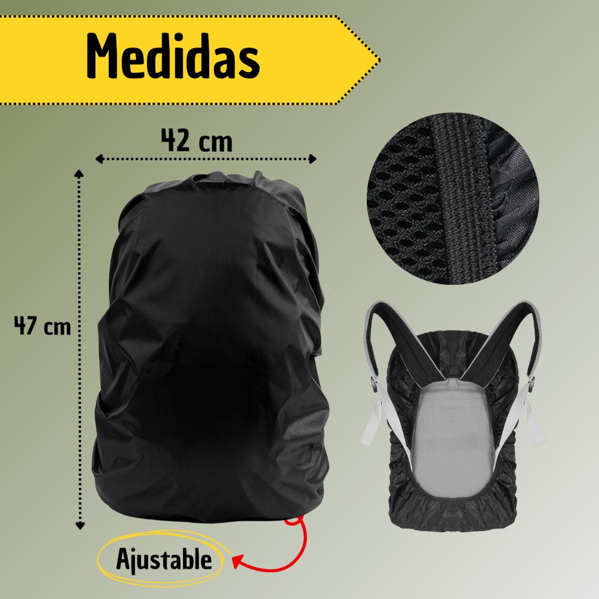 ACCESORIOS Y ACABADOS - Forro Funda Cubre Maleta Impermeable Reflectivo Anti Robo