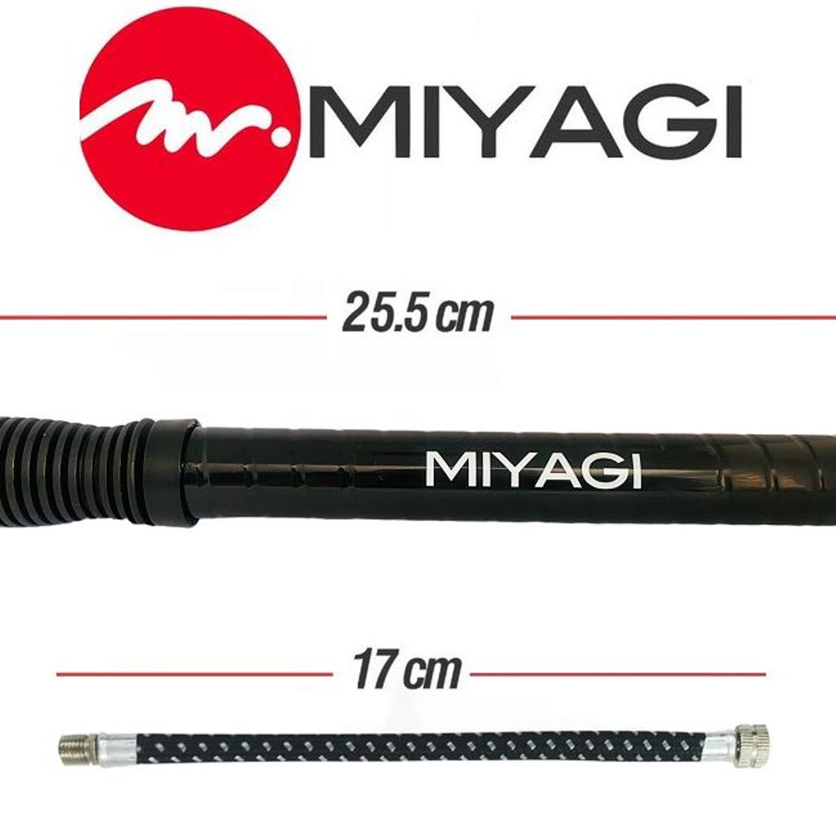 MIYAGI - Inflador Doble Acción Miyagi Mcjr23p 8´´ Balones-bicicletas