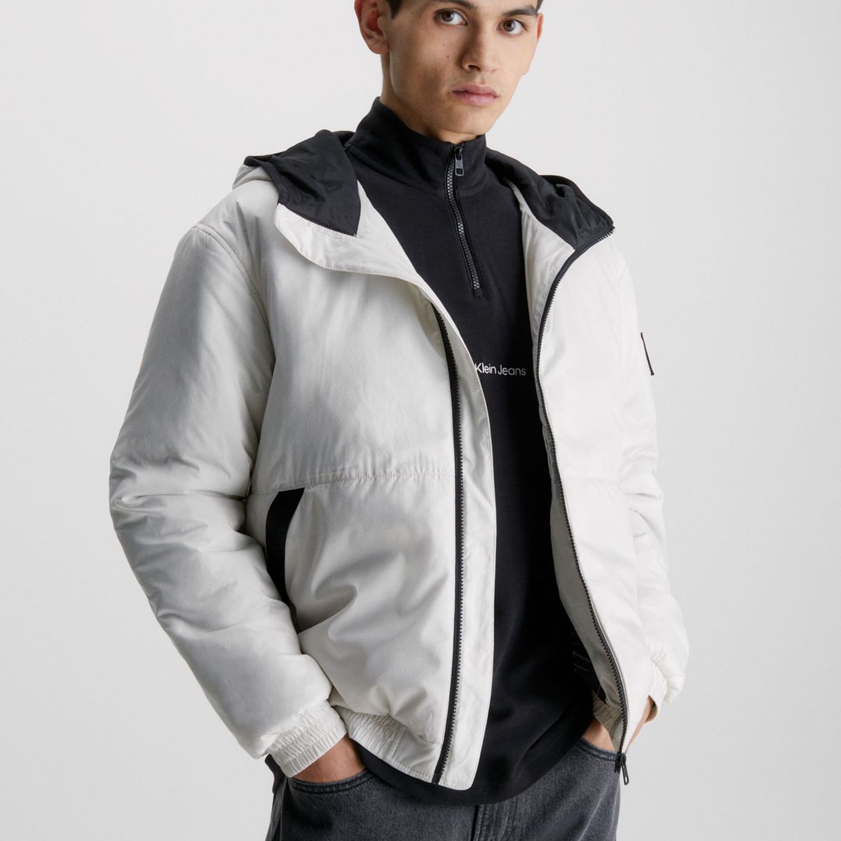 CALVIN KLEIN - Cortavientos Acolchado En Poliéster Hombre Beige Calvin Klein