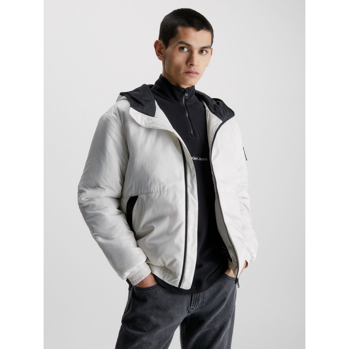 CALVIN KLEIN - Cortavientos Acolchado En Poliéster Hombre Beige Calvin Klein