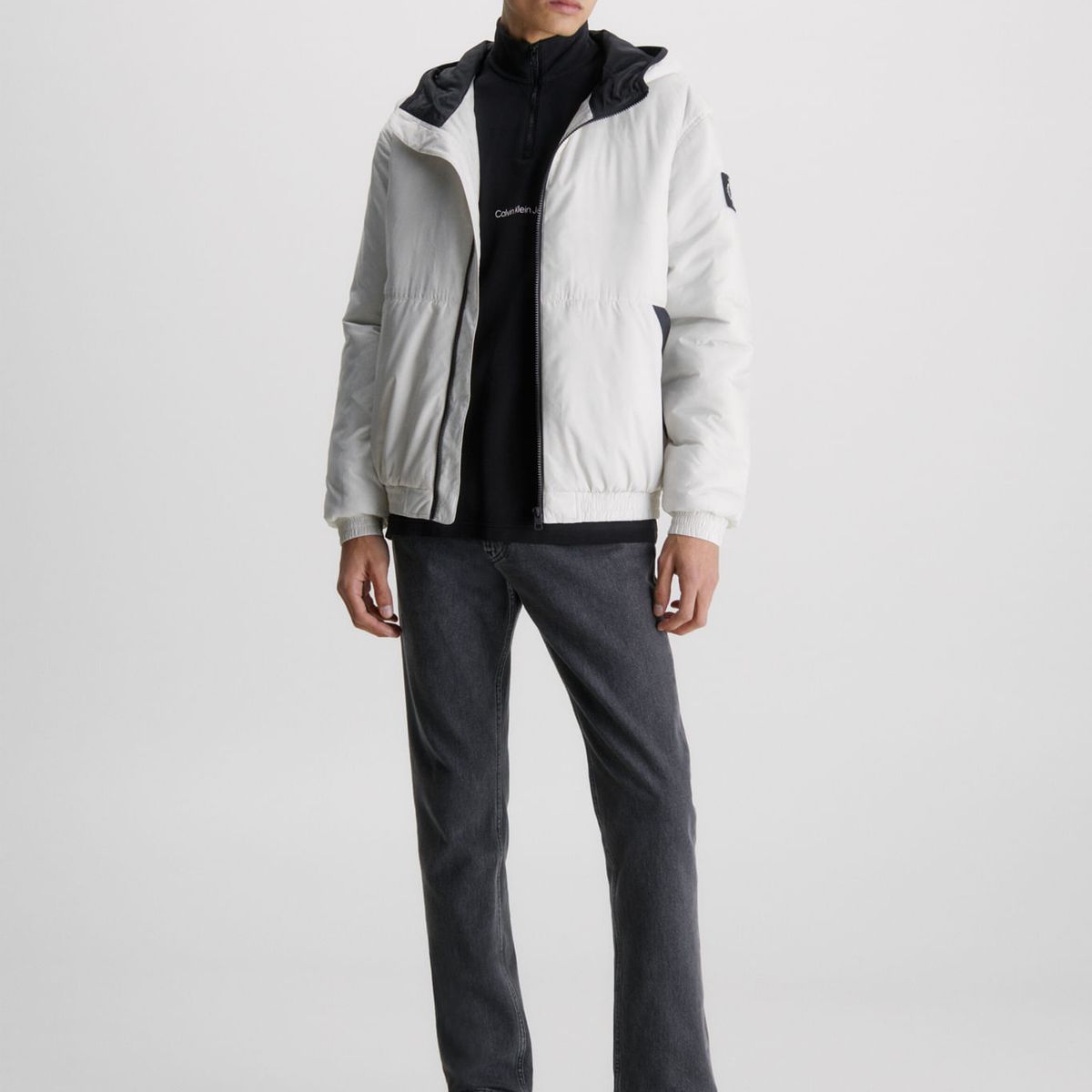 CALVIN KLEIN - Cortavientos Acolchado En Poliéster Hombre Beige Calvin Klein