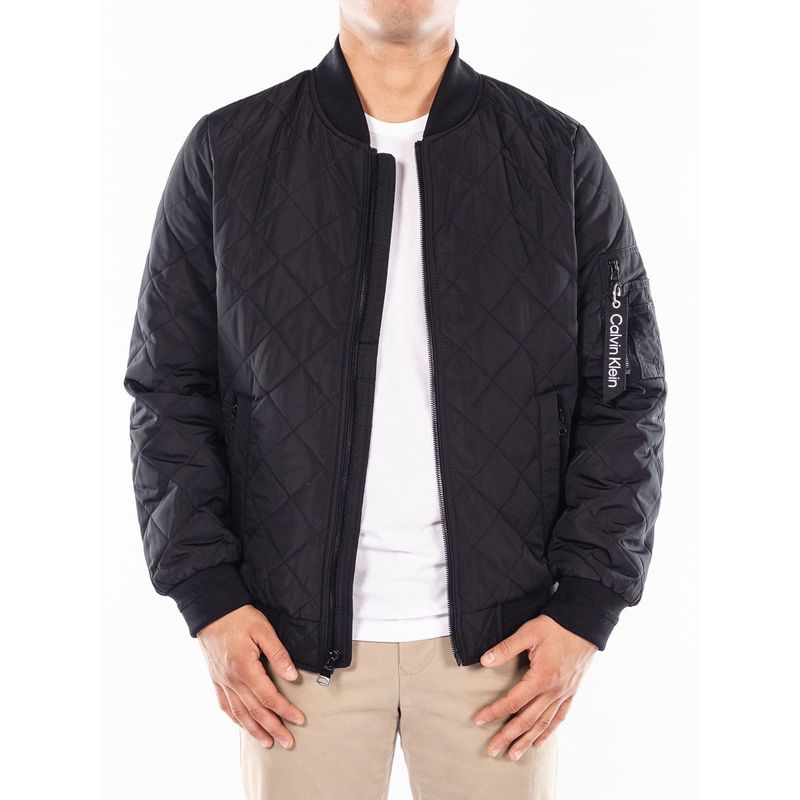 CALVIN KLEIN - Chaqueta Negra Con Cierre Y Bolsillos Frontal Calvin Klein