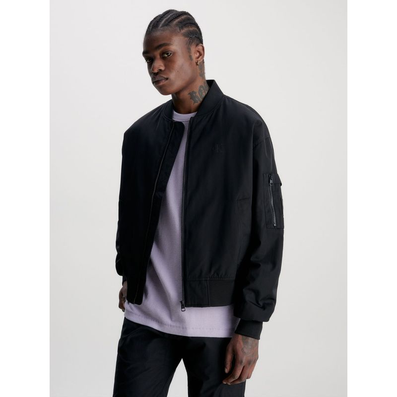 CALVIN KLEIN - Chaqueta Bomber Ligeramente Acolchada Hombre Negro Calvin Klein