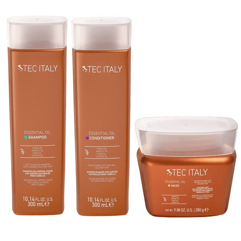 TEC ITALY - Shampoo  Acondicionador  Mascarilla Tec Italy Essential OIl