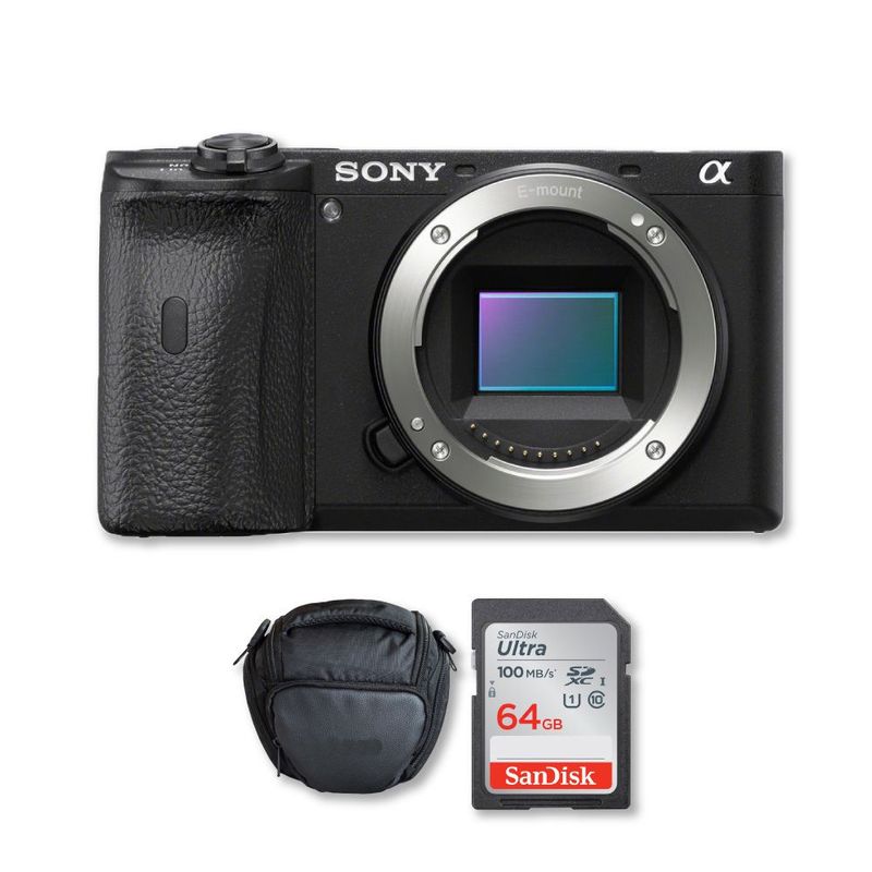 SONY - Sony Alpha a6400 4K Solo Cuerpo + Memoria 64Gb de 100Mbs + Bolso