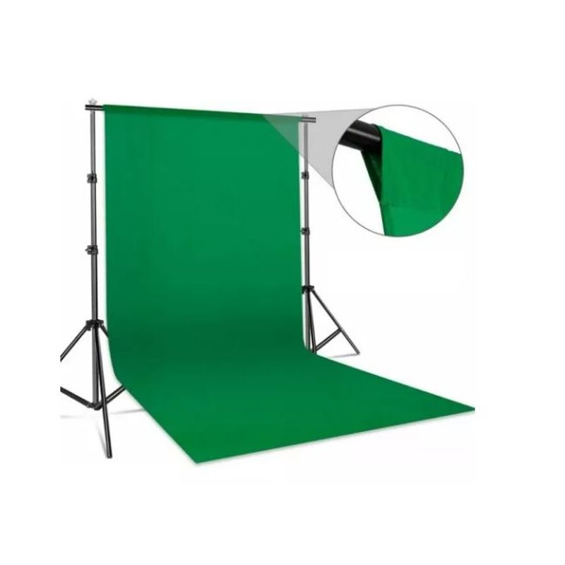 GENERICO - Tela Telon Fondo Foto Estudio Fotografia Fondo Lino Verde 3m