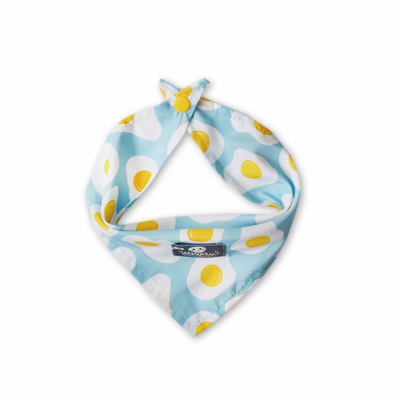 WAWAW - Pañoleta para perro talla S sub celeste huevos Wawaw