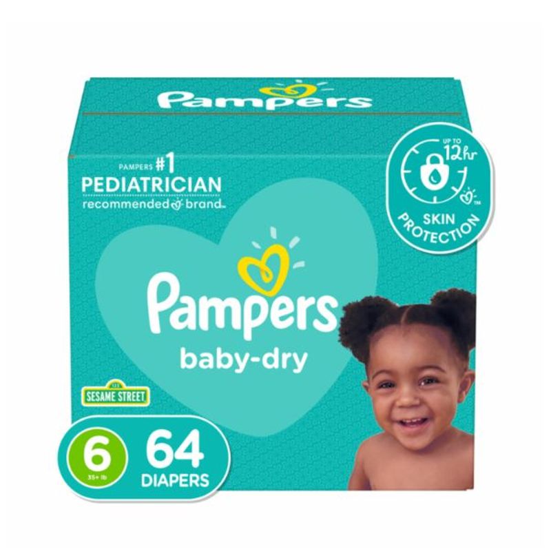 PAMPERS - Pañales Pampers Baby Dry Etapa 6 x 64 Unidades