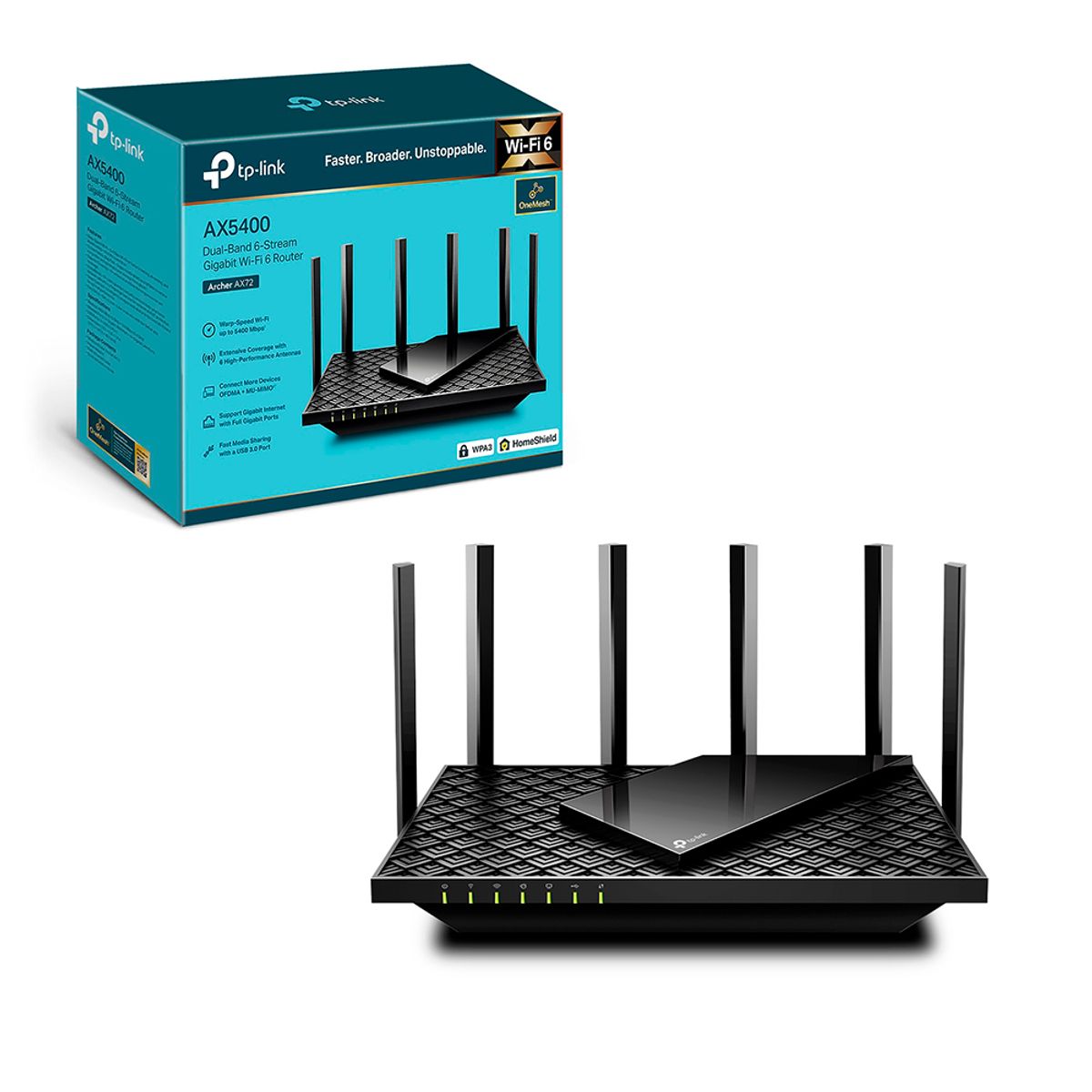 TP LINK - Router Gigabit Wifi 6 Dual Band Ax5400, Tp-link Archer Ax72