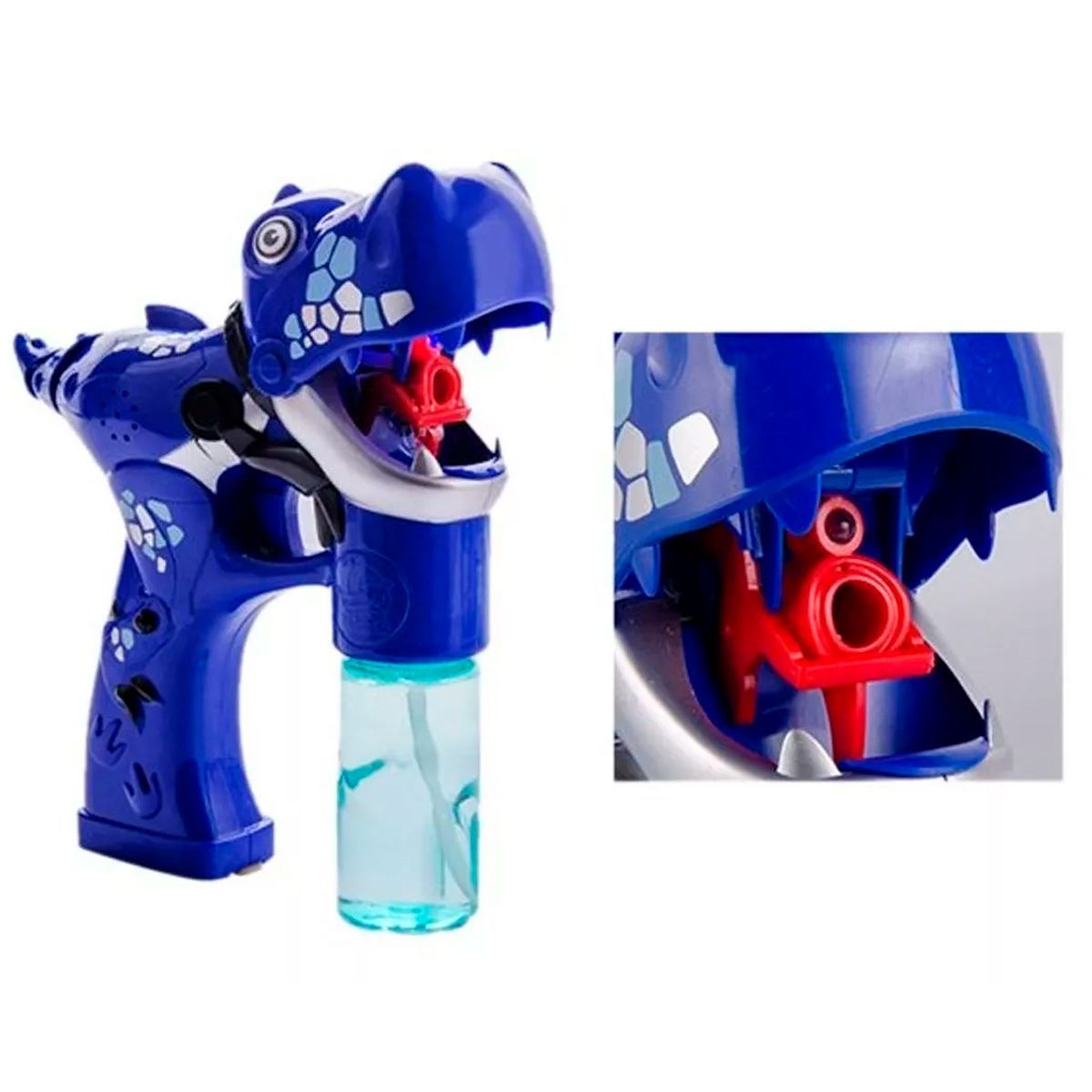 GENERICO - Pistola Dinosaurio Lanza Burbujas Recargable Luces Sonidos