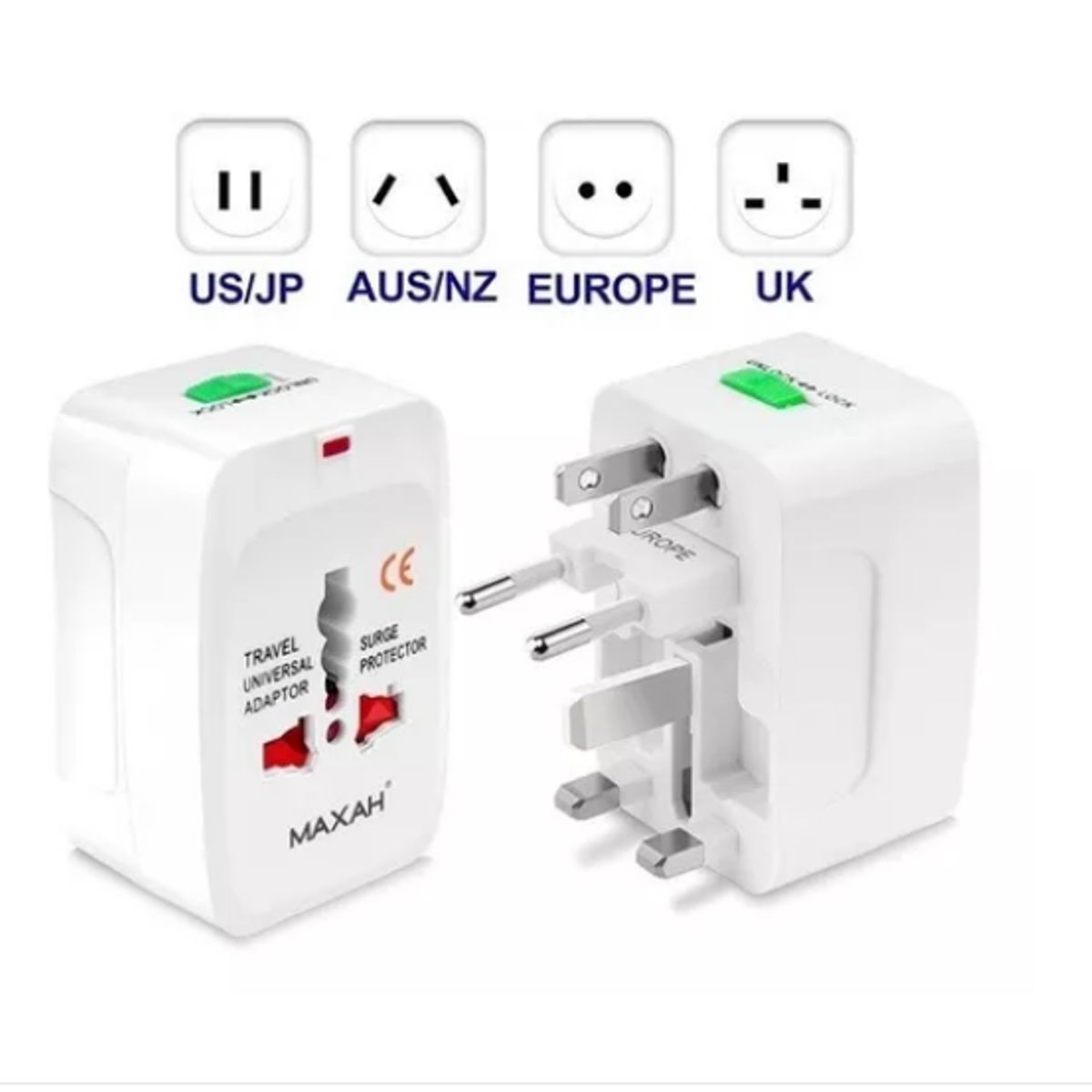 GENERICO - Adaptador Carga Multitoma Viaje Usa Australia Europa Asia 1a
