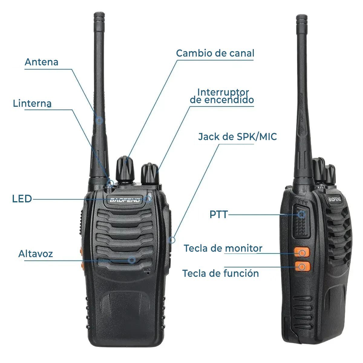 BAOFENG - Walkie-Talkie - BaoFeng - BF -888S Radio Bidireccional - Largo Alcance