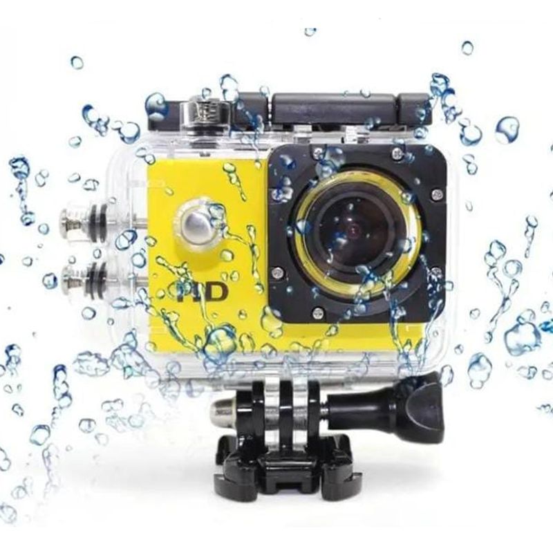 ONE PIXEL - Cámara Deportiva Hd Video Cam Sport A Prueba De Agua Casco Amarillo