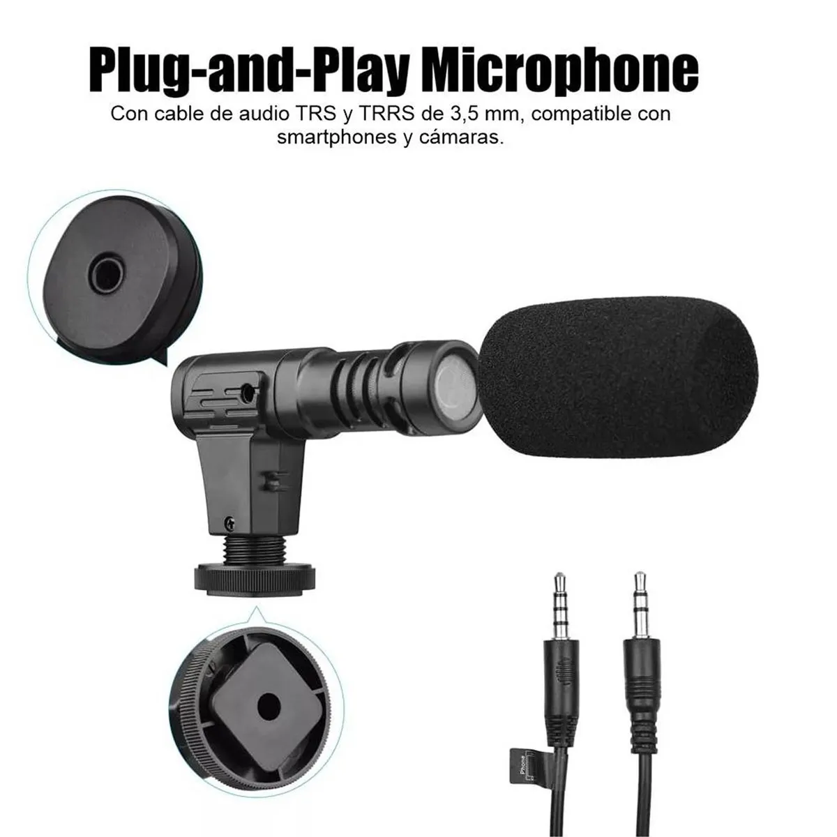 ONE PIXEL - Kit Estabilizador De Video Celular Vlogging Led Mic Ay-49u