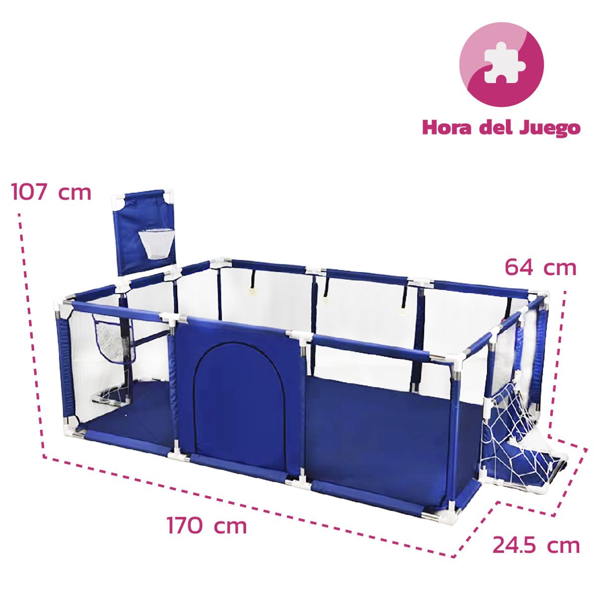 ENFANT'ASY - Corral De Juegos Para Bebes Con Canchas 170 x 130-
