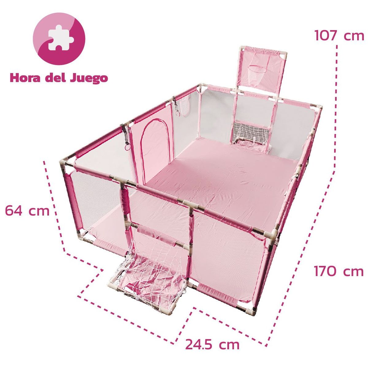 ENFANT'ASY - Corral De Juegos Para Bebes Con Canchas 170 x 130