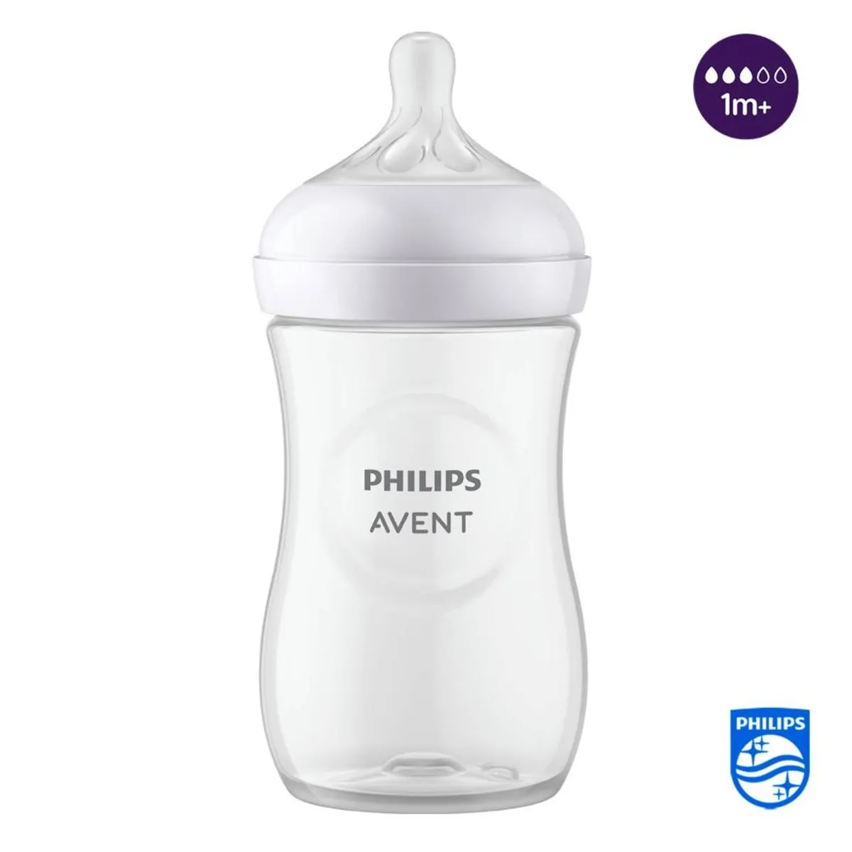 PHILIPS AVENT - Tetero Natural Response 9oz 1m+ Flujo Medio