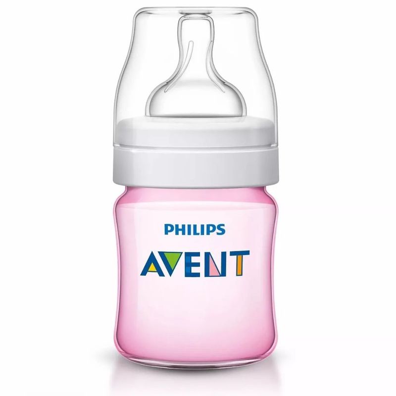 AVENT - Tetero Válvula Anticólicos Rosa 4Oz Avent