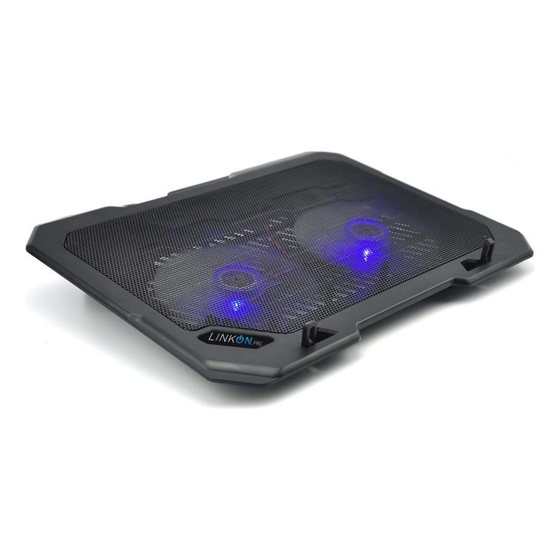 LINKON - Base Refrigerante Soporte Portatil 2 Ventiladores Lcd Usb-