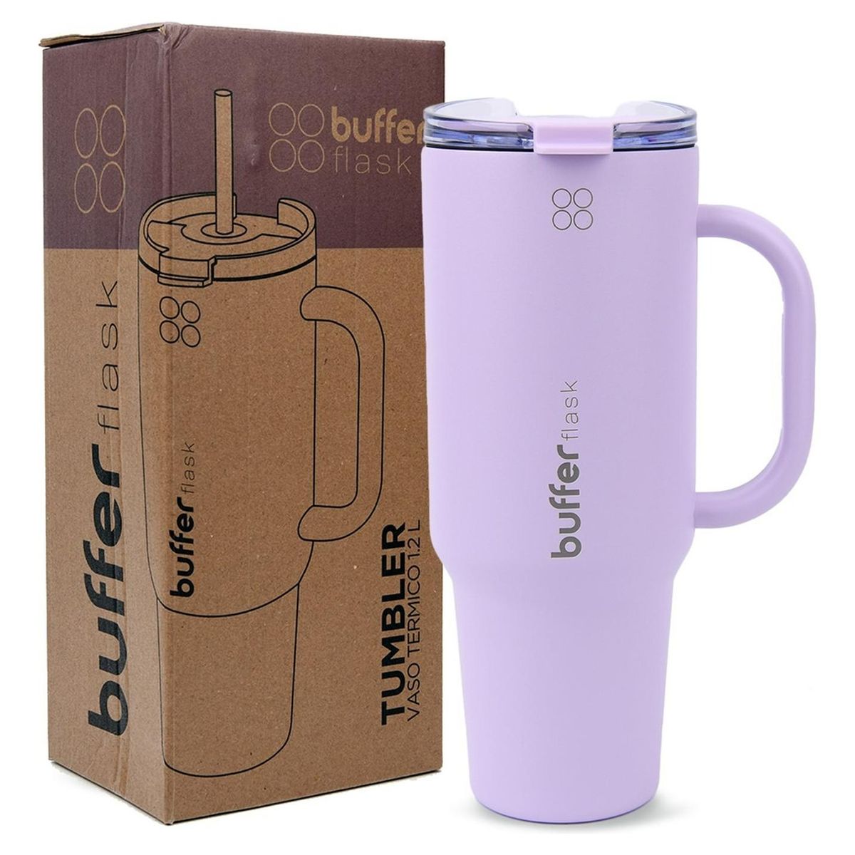 BUFFER FLASK - Termo para agua en Acero inoxidable 1,2l Buffer - Lila-.
