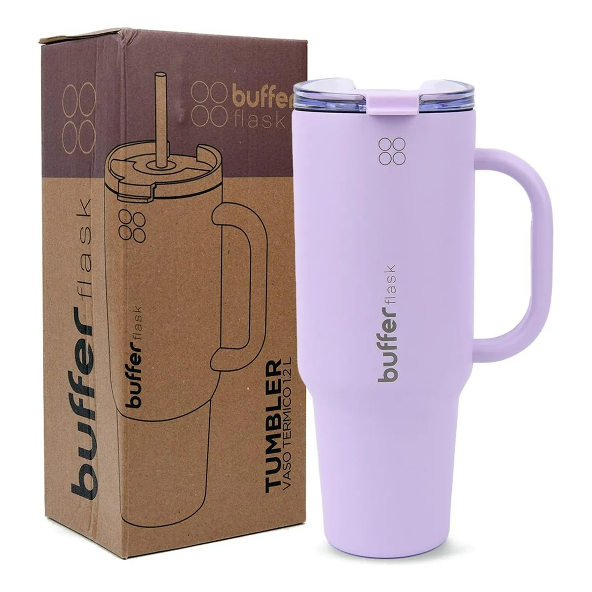 BUFFER FLASK - Termo para agua en Acero inoxidable 1,2l Buffer - Lila-.