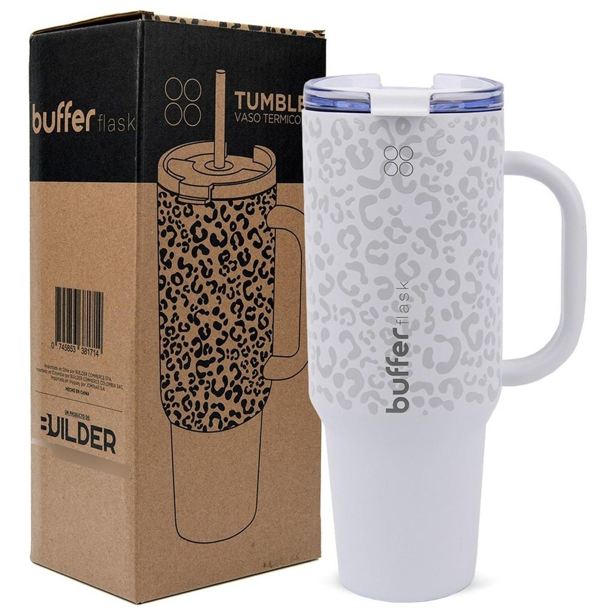 BUFFER FLASK - Termo para agua en Acero inoxidable 1,2l Buffer - Crema-.