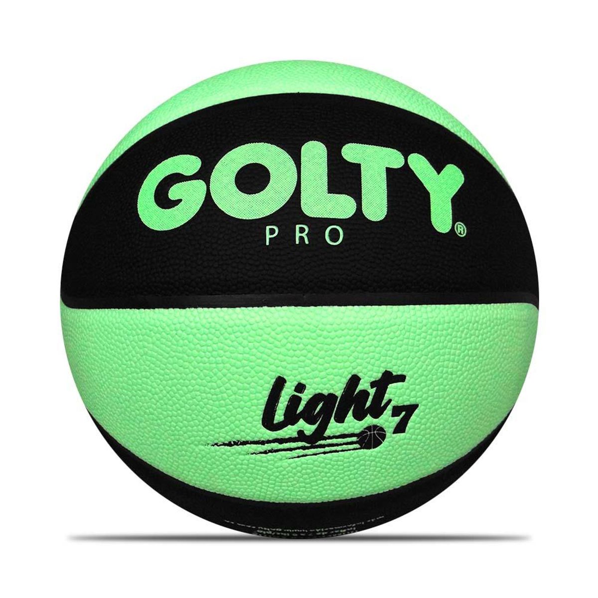 GOLTY - Balón Baloncesto Pro Golty Street Light No.7-Negro/Verde