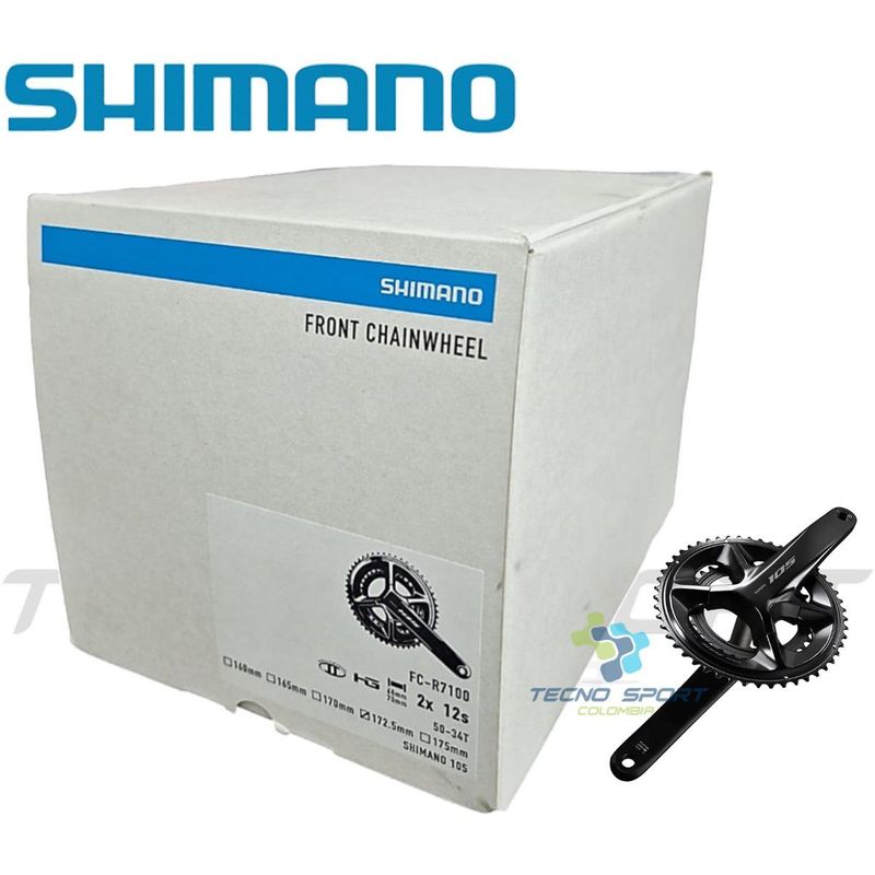 Plato Biela Shimano 105 R7100 50/34 12v Biplato Ruta SHIMANO