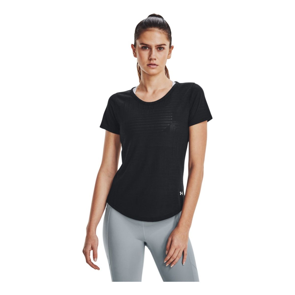UNDER ARMOUR - Camiseta Mujer Under Armour STREAKER DECO DIAMON Negro UNDER ARMOUR.