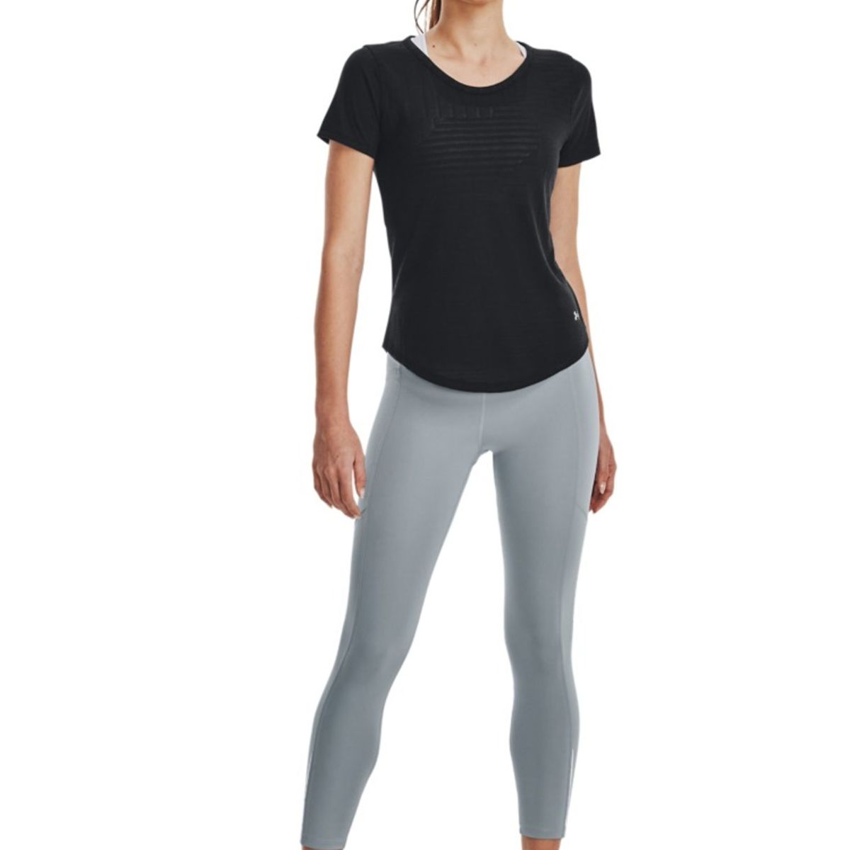 UNDER ARMOUR - Camiseta Mujer Under Armour STREAKER DECO DIAMON Negro UNDER ARMOUR.