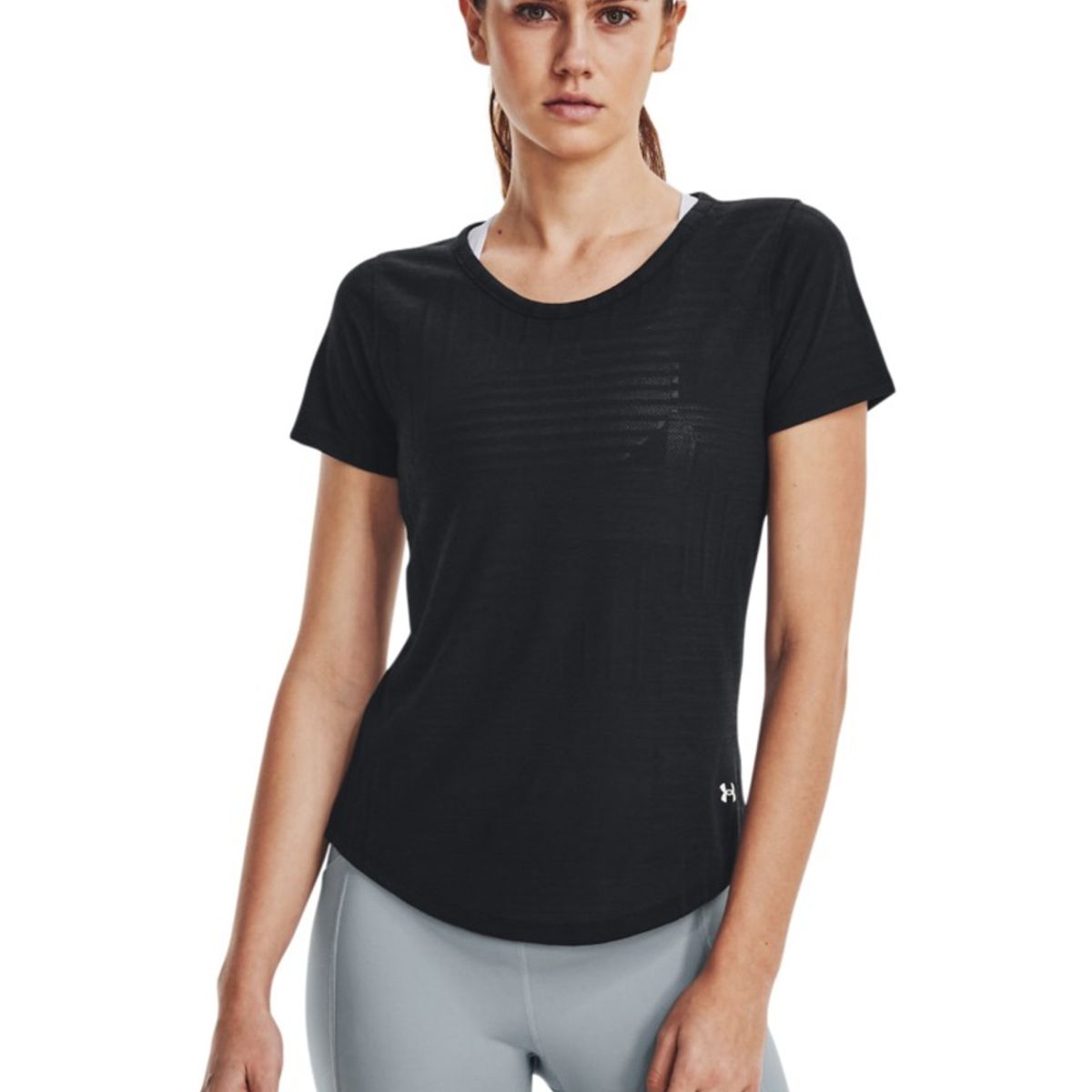 UNDER ARMOUR - Camiseta Mujer Under Armour STREAKER DECO DIAMON Negro UNDER ARMOUR.