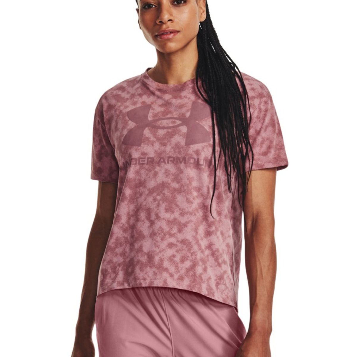 UNDER ARMOUR - Camiseta Mujer Under Armour LOGO AOP HEAVYWEI Rosado UNDER ARMOUR.