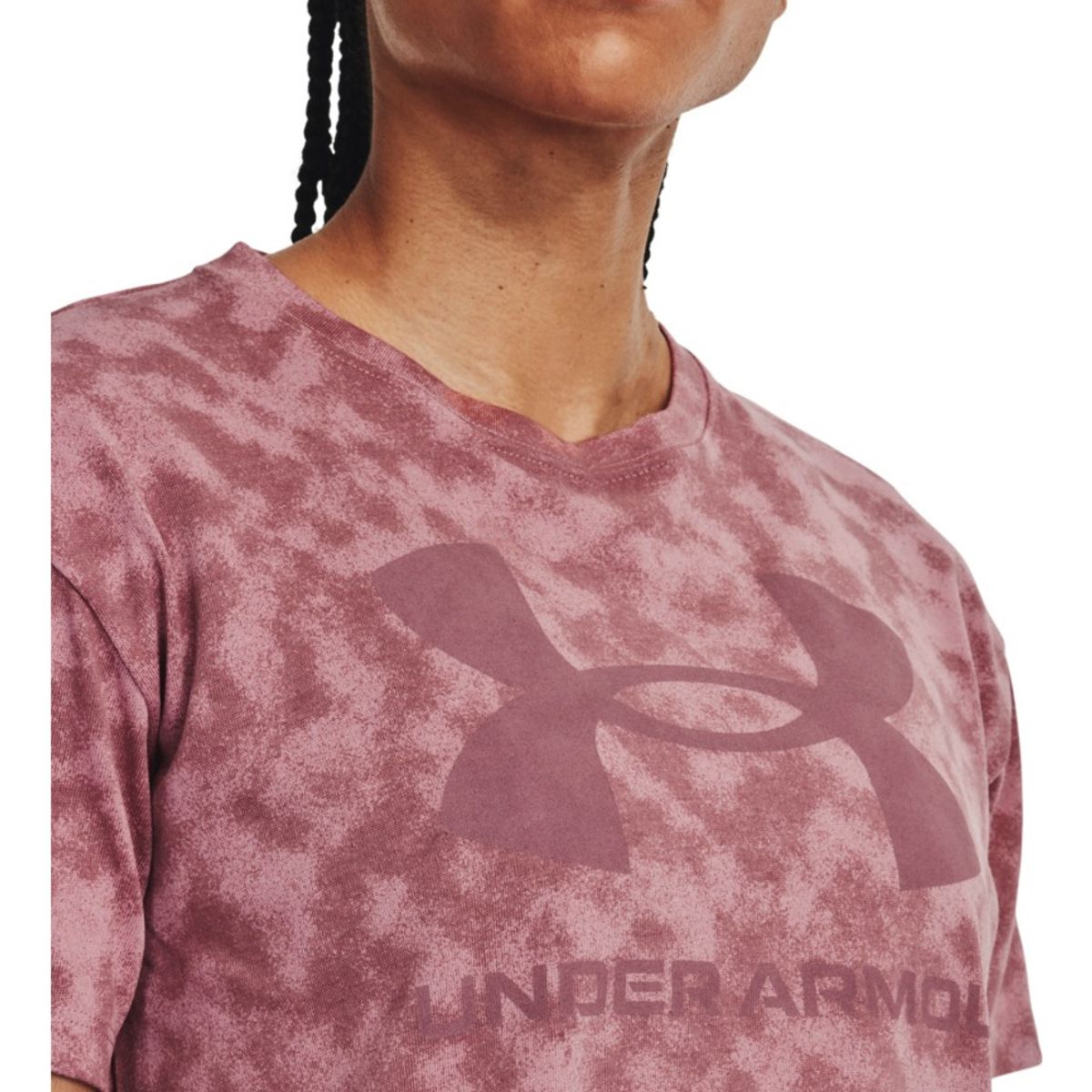 UNDER ARMOUR - Camiseta Mujer Under Armour LOGO AOP HEAVYWEI Rosado UNDER ARMOUR.