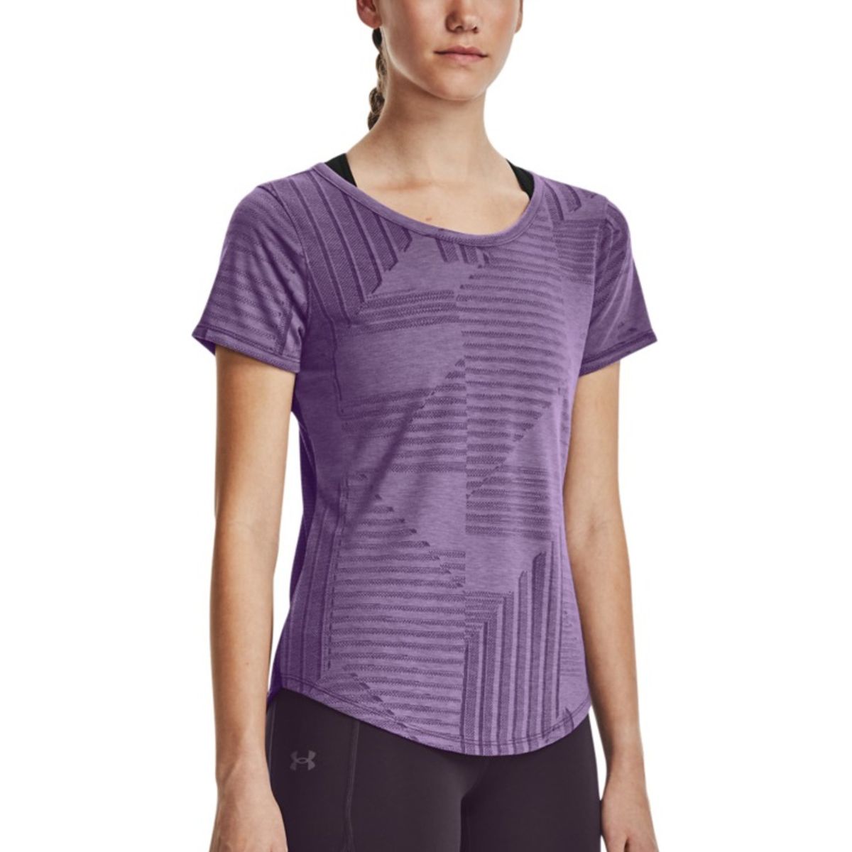 UNDER ARMOUR - Camiseta Mujer Under Armour Streaker Deco Diamon Purpura UNDER ARMOUR