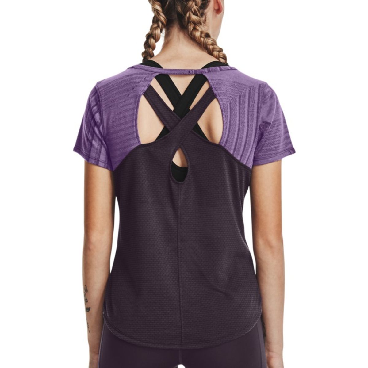 UNDER ARMOUR - Camiseta Mujer Under Armour Streaker Deco Diamon Purpura UNDER ARMOUR