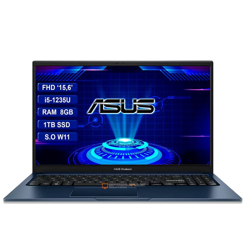 ASUS - Portátil ASUS 15.6" Intel i5-1235U RAM 8GB 1TB SSD  Azul