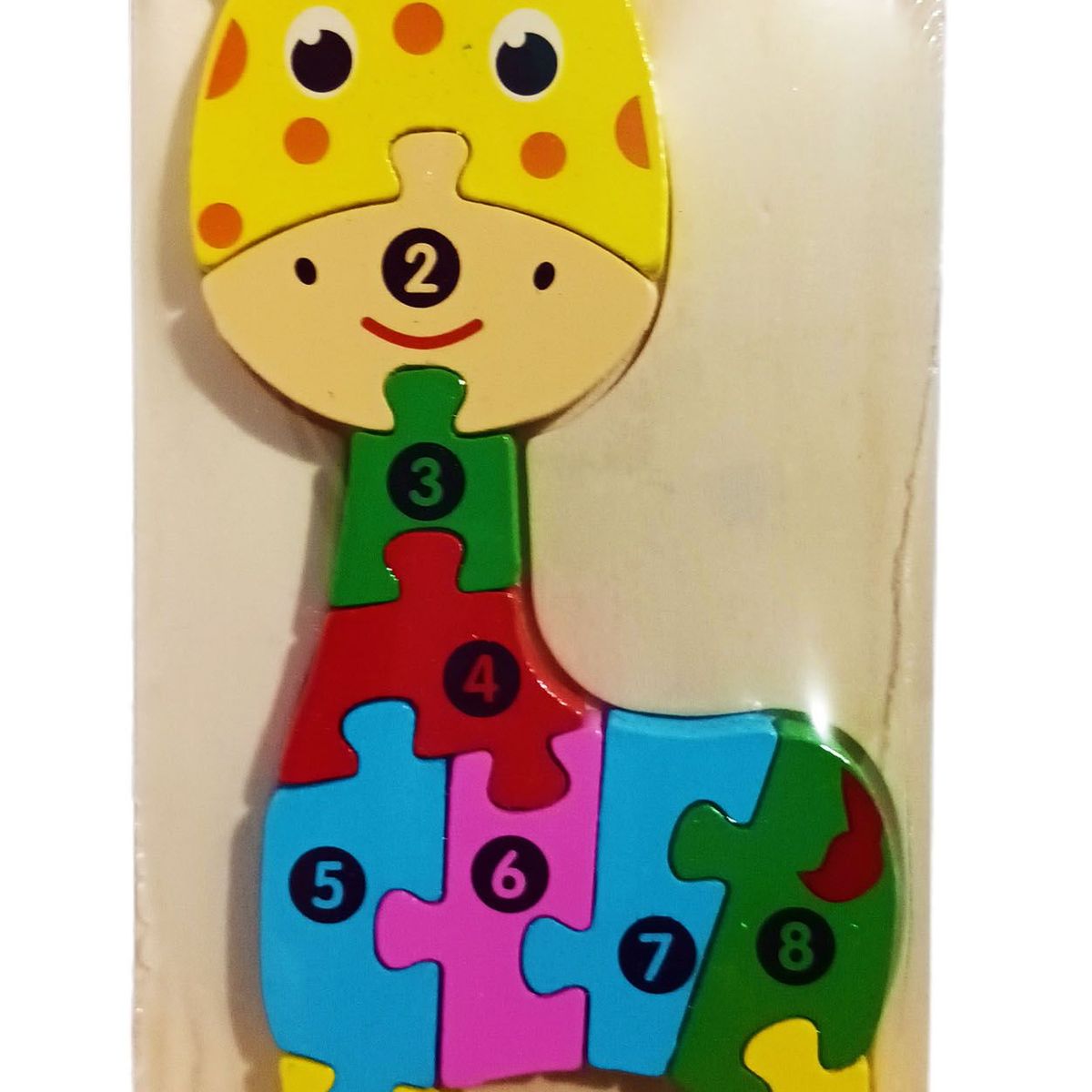 GENERICO - Rompecabezas Madera Montessori Jirafa Con Números Para Niños