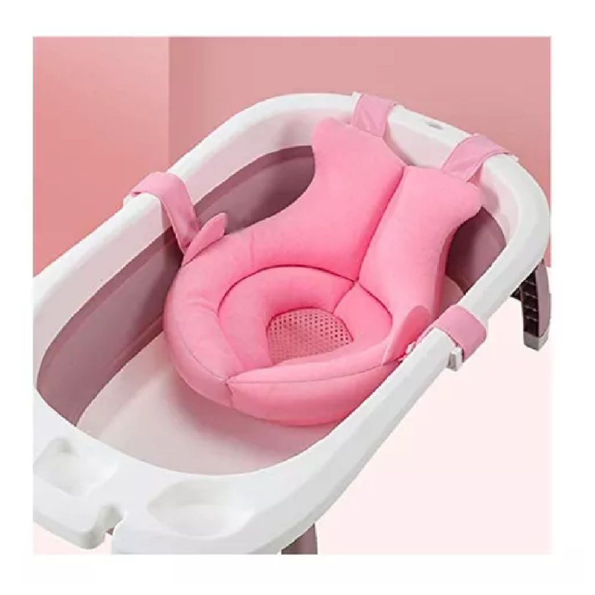MUNDO BEBE - Malla Hamaca Para Bañera Bebe Rosada