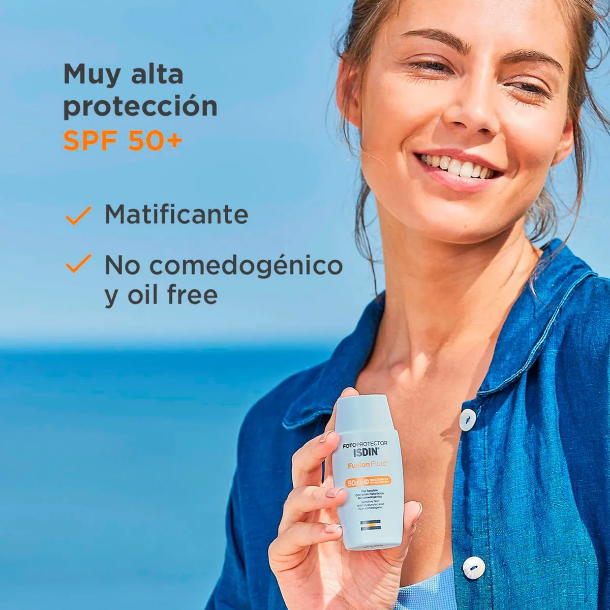 ISDIN - Bloqueador Solar Fusion Fluid Isdin para Piel seca 50 ml