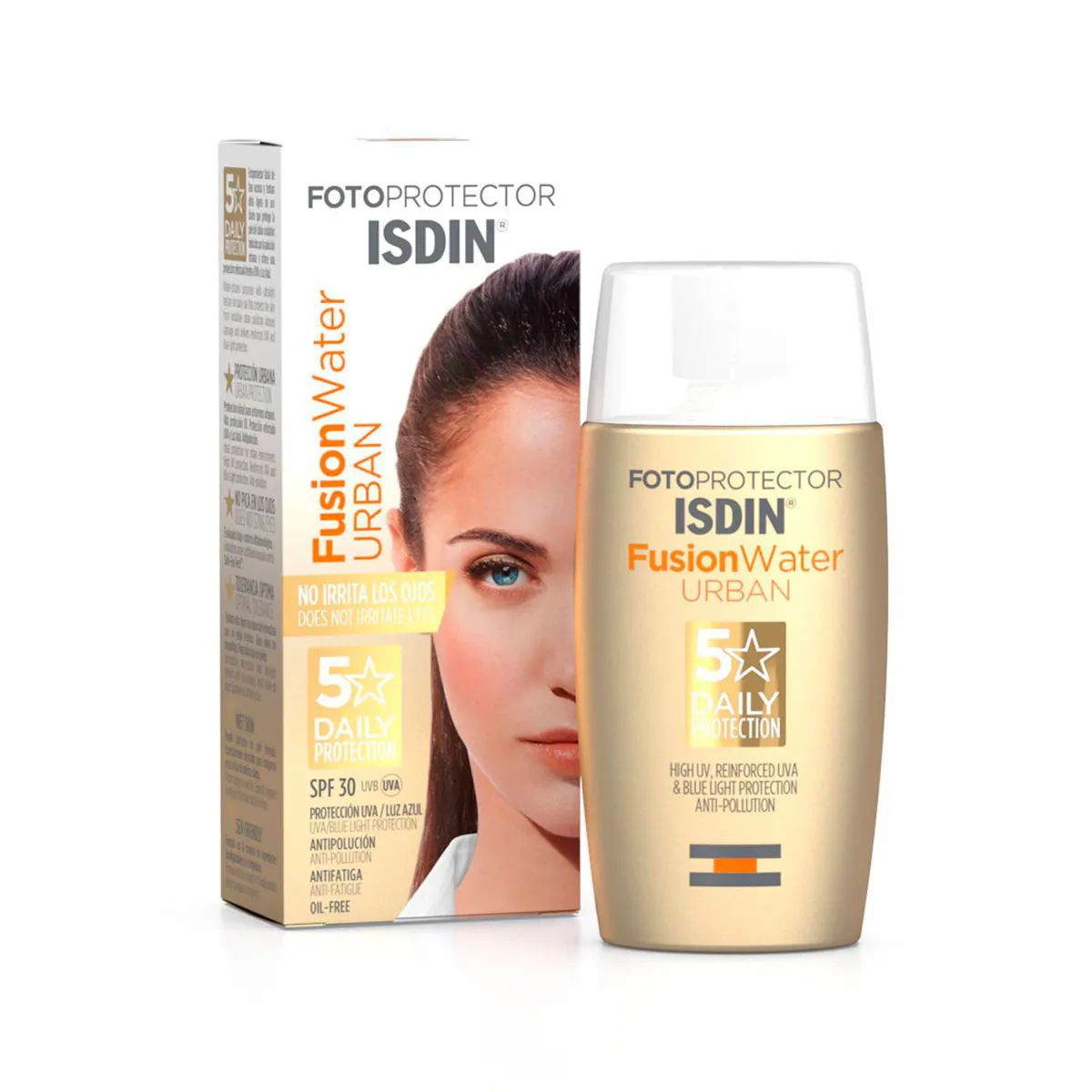 ISDIN - Bloqueador Solar Fusion Water Urban Isdin para Piel Mixta 50 ml