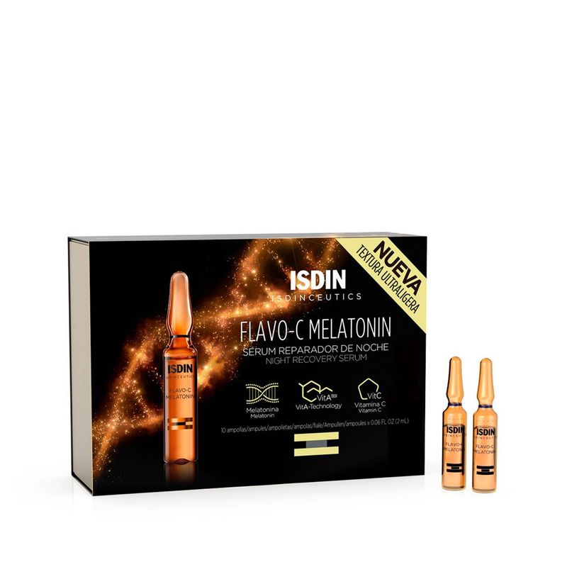 ISDIN - Set Contorno de Ojos Flavo-C Melatonin Isdinceutics Isdin Incluye : 10 Unidades